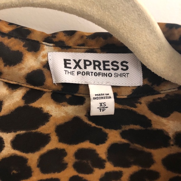 Cheetah Print Button Up Blouse - Picture 2 of 2